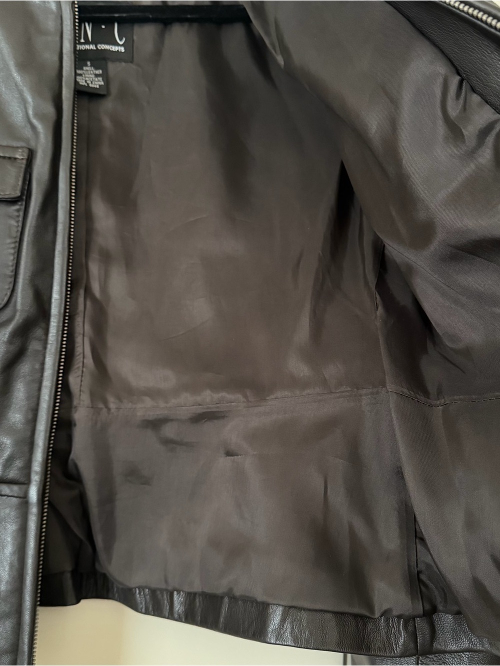 Dark Brown Leather Jacket - Picture 5 of 6